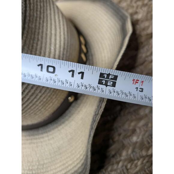 Boho 100% Paper Unisex Cowboy Western Festival Rodeo Sun Hat Lucky 7 - Picture 10 of 11